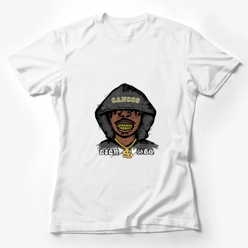Street Art Charakter mit Kapuze Damen T-Shirt