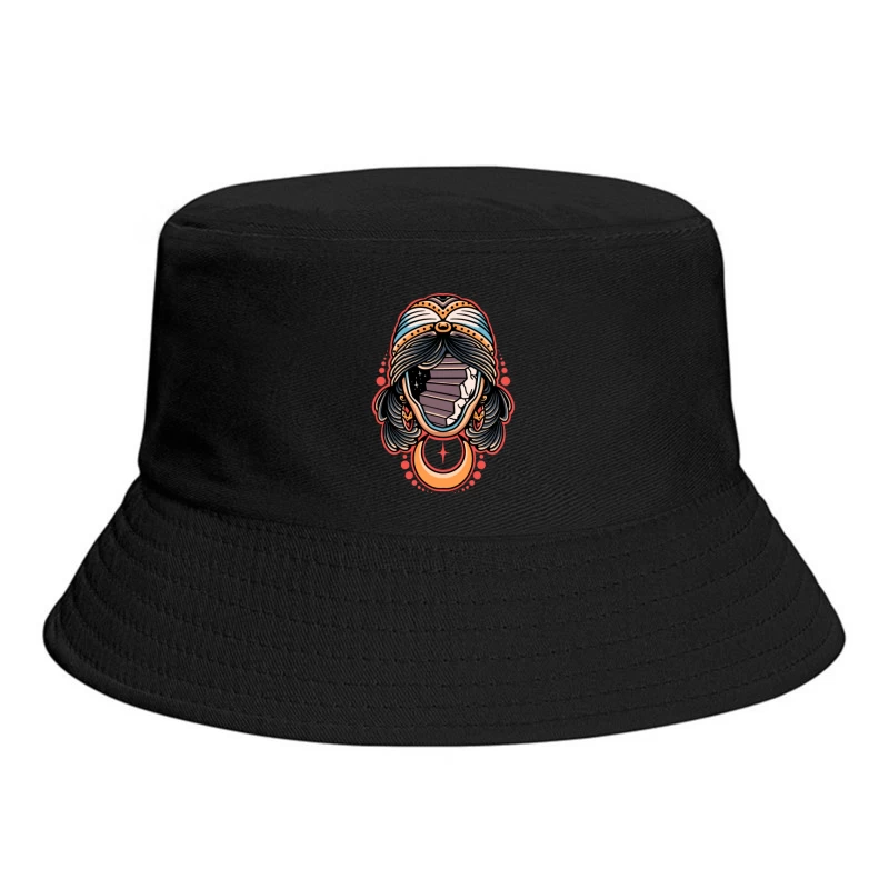 Surreal Mystic Illustration Bucket Hat