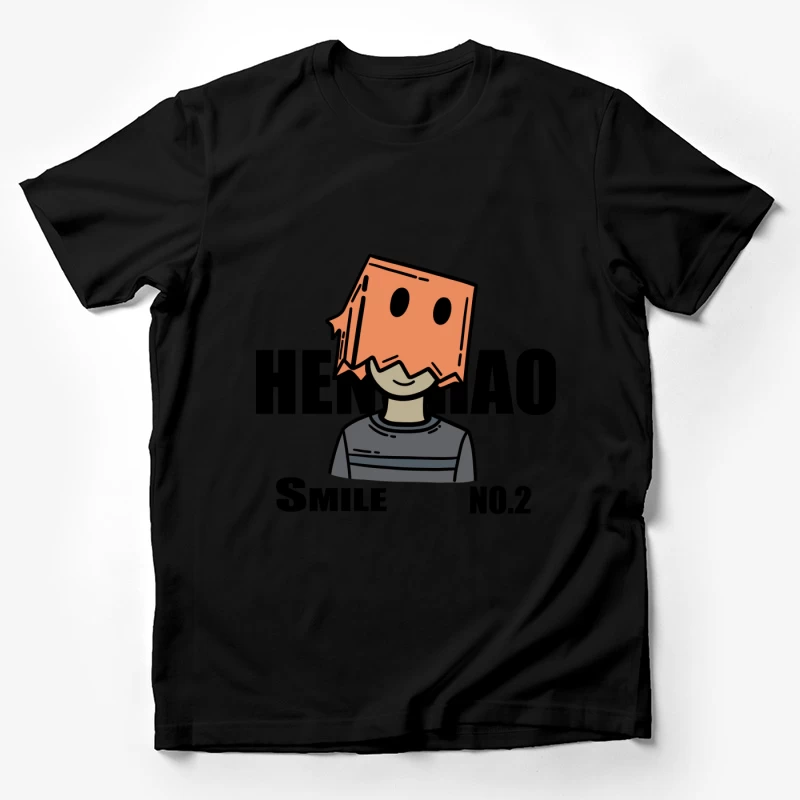 Figur mit Papiertüte auf dem Kopf Herren T-Shirt