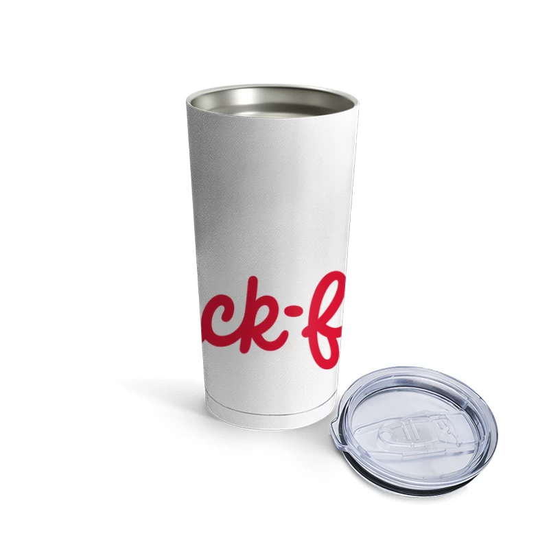 Chick-fil-A Restaurant Chain Logo in Red Travel Mug