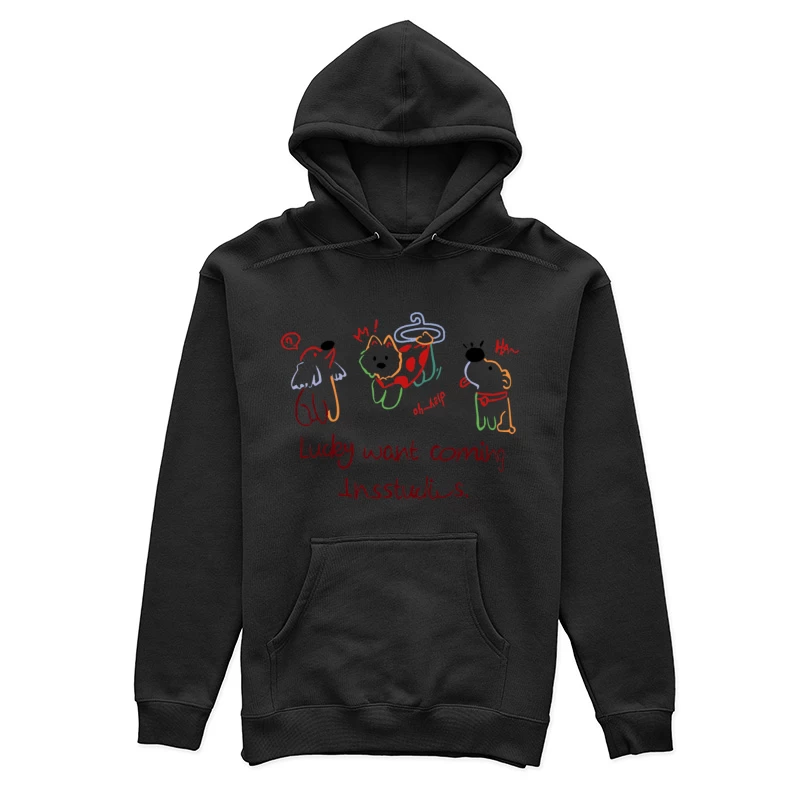 Niedliche Hunde in bunten Outfits Damen Pullover Hoodie