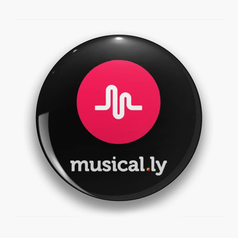 Musical.ly Social Media App Logo Design Pin