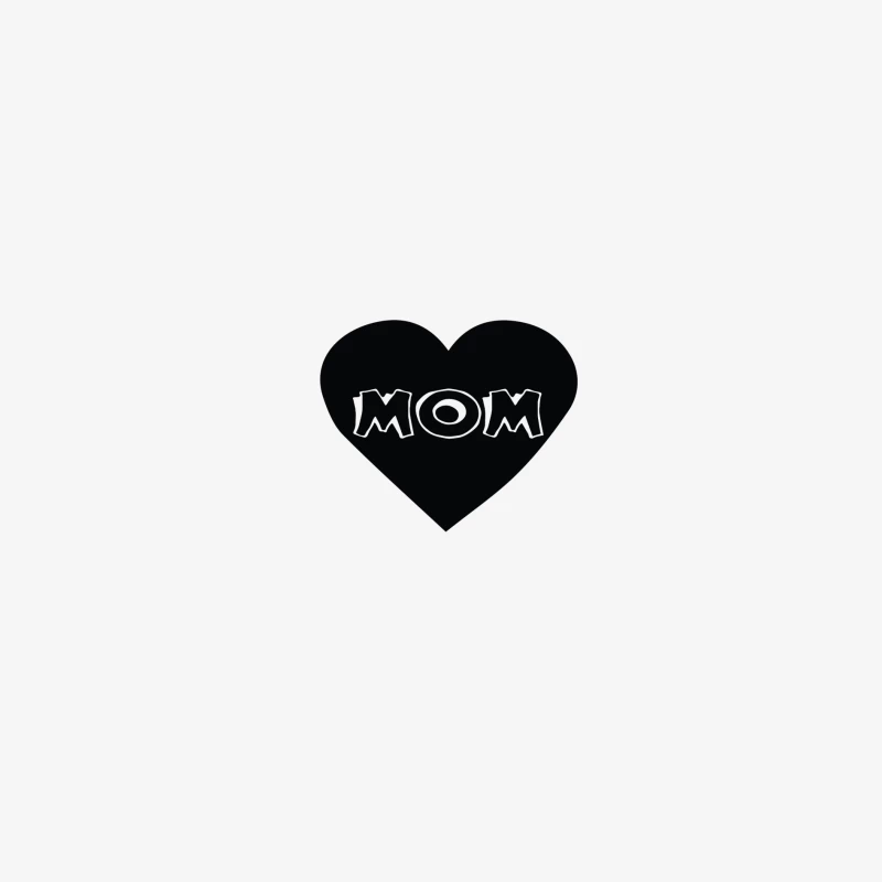 Design de coeur avec texte 'MOM' Homme Manches Longues T-Shirt