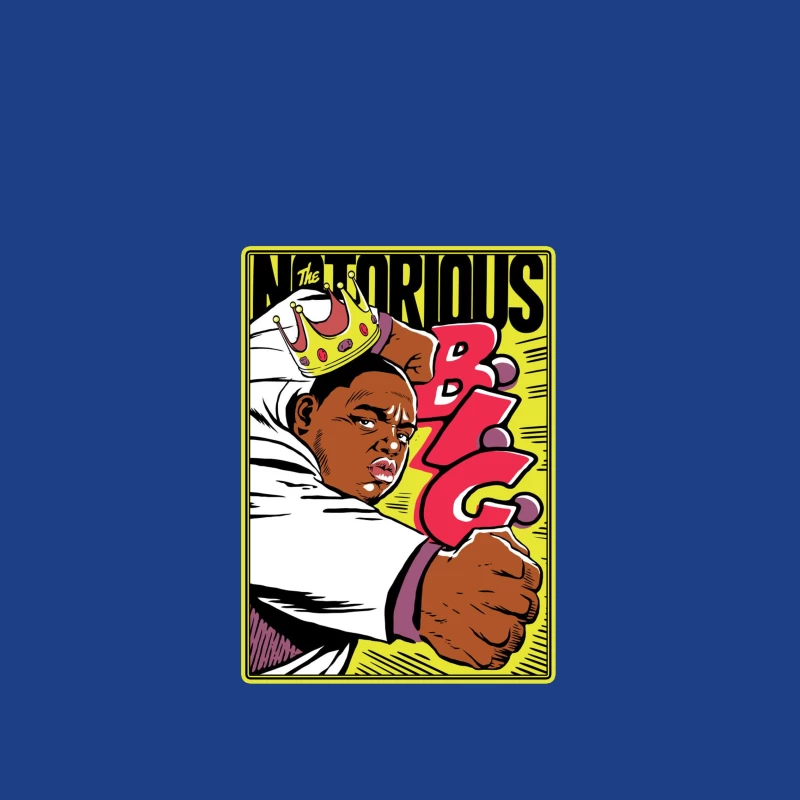 Notorious Hip-Hop Comic Style Illustration with Crown iPhone Case