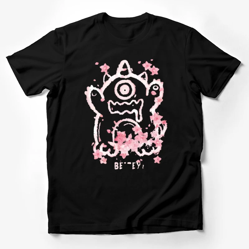 Monster mit Blumen und Schriftzug Herren T-Shirt