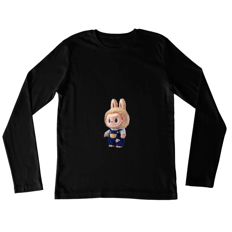 Süße Hasenfigur mit Overall Damen Langarm T-Shirt
