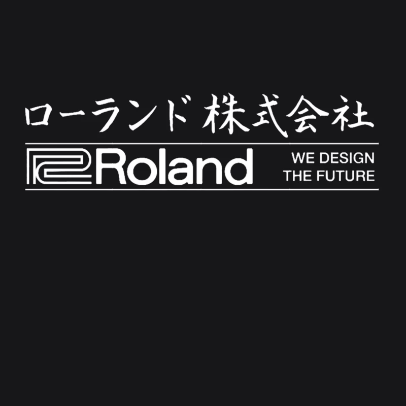 Roland Corporation Logo with Japanese Text and Design Slogan Female Pullover Hoodie