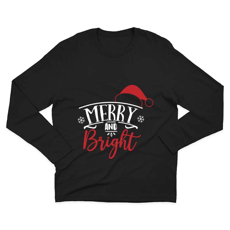 Joyeux et Brillant Noël Homme Manches Longues T-Shirt