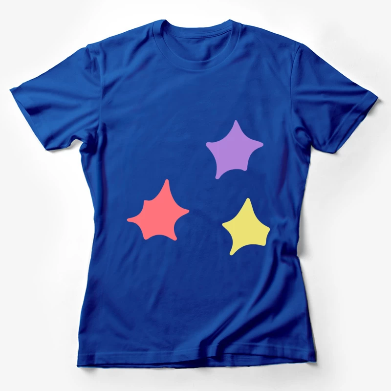Étoiles colorées abstraites Femme T-Shirt