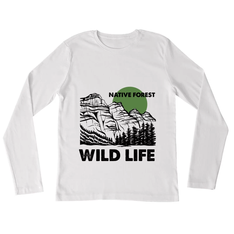 Natur, Erhaltung, Baumkronen Damen Langarm T-Shirt