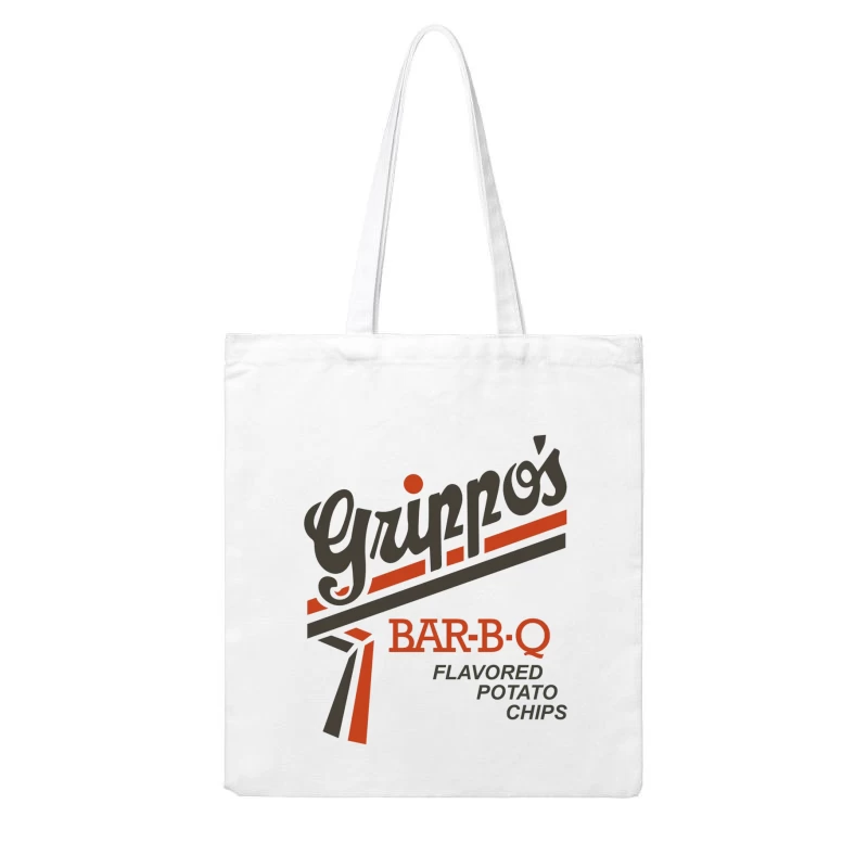 Vintage Grippo's BBQ Potato Chips Logo Design Cotton Tote Bag