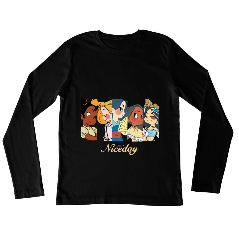 Prinzessinnenkunstwerk für einen schönen Tag Damen Langarm T-Shirt