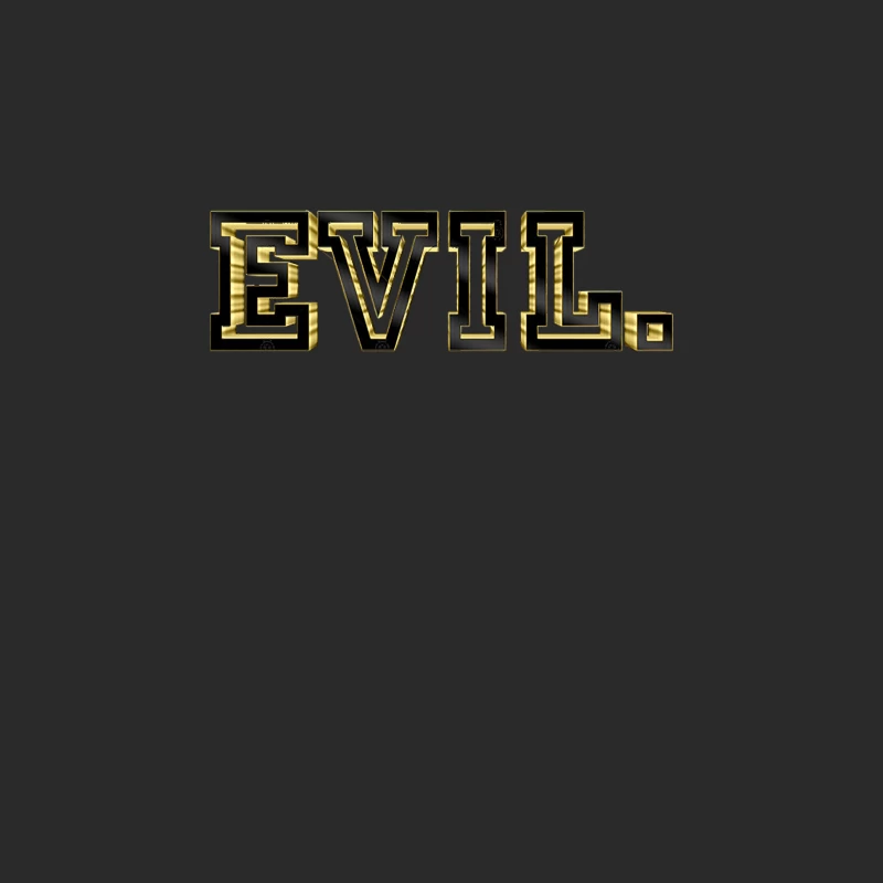 E V I L .   Gold Futuristic 3000 Design Baseball Cap