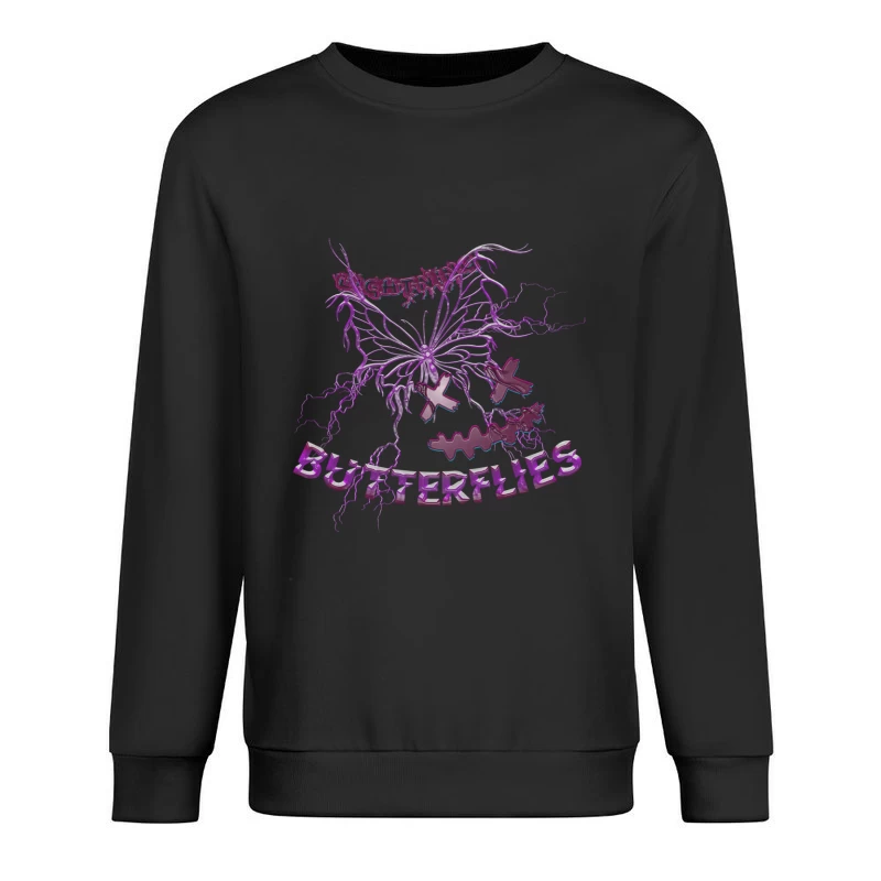Elektrisches Schmetterlingsdesign Herren Pullover Sweatshirt