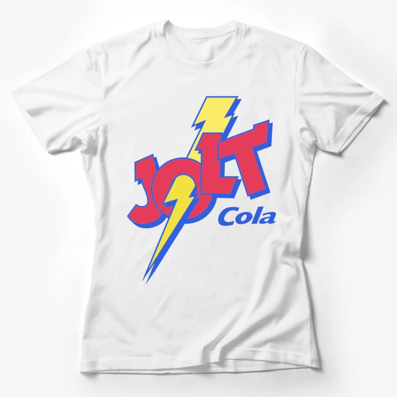 Retro Jolt Cola Energy Drink Logo with Lightning Bolt Design Female T-Shirt