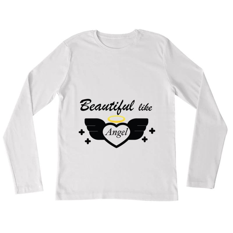 Design d'Ange Éthéré Femme Manches Longues T-Shirt