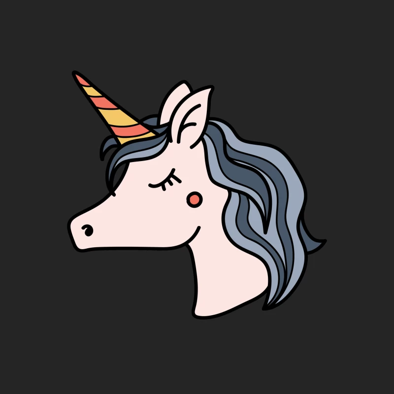 Illustration de Licorne avec Crinière Colorée Homme Sweat-shirt à enfiler