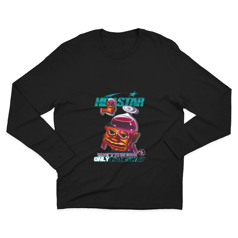 Fantastische Kreatur mit Wein Herren Langarm T-Shirt