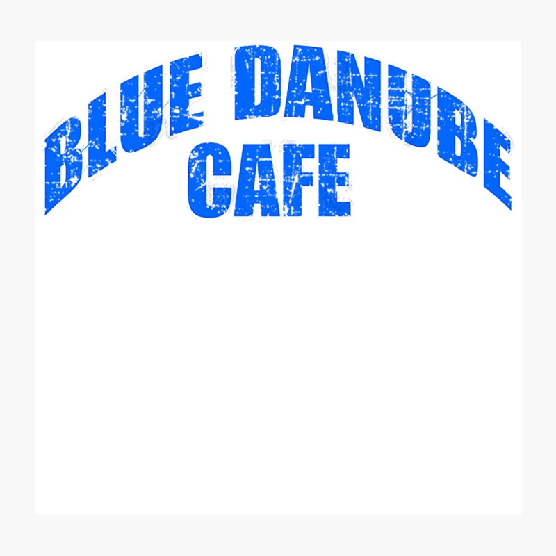 Blue Danube Cafe from Night Gallery Throw Pillow
