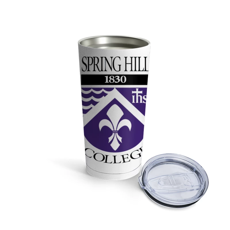 Spring Hill College Historic Shield Logo with Religious Symbolism (Est. 1830) Travel Mug