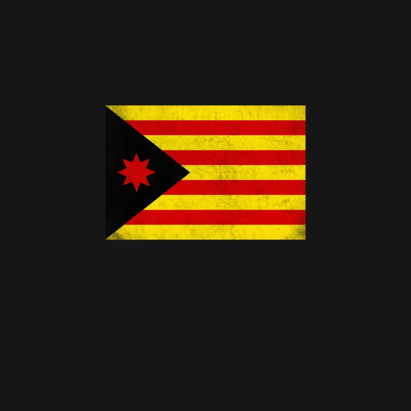 Estelada Anarquista - Vintage Faded Look Design Desk Mat