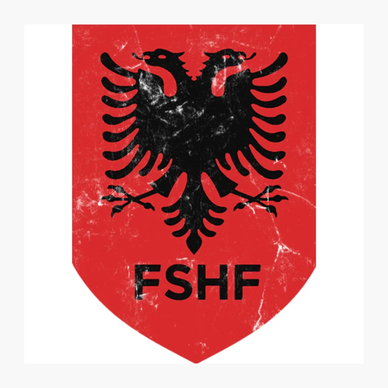 Albanian National Football Team Emblem with Double-Headed Eagle Pin