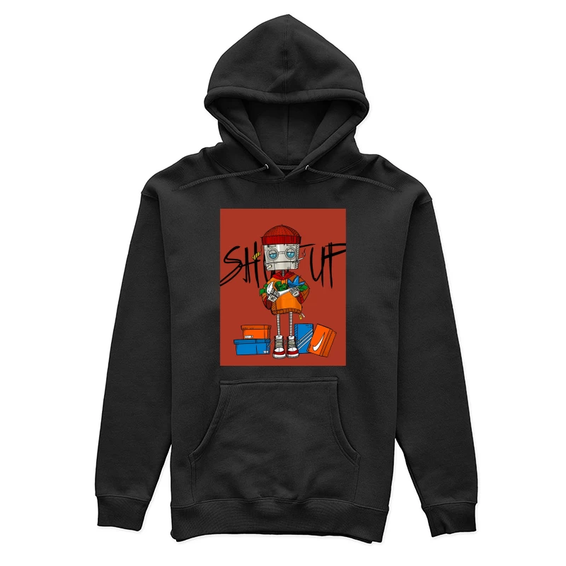 Streetwear Robot Female Pullover Hoodie