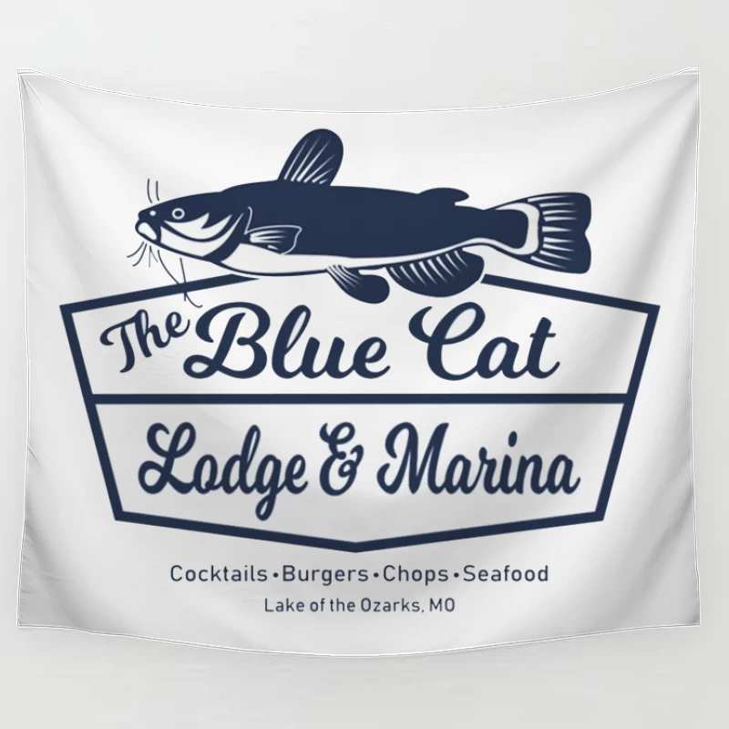 Blue Cat Lodge & Marina Restaurant Logo at Lake of the Ozarks Tapestry