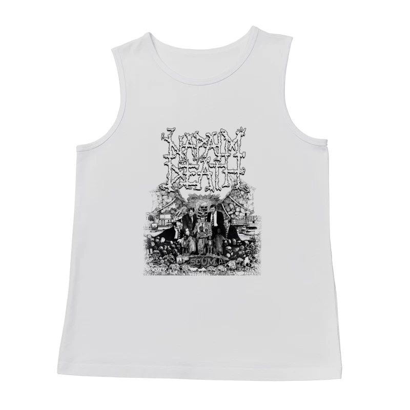 Napalm Death Scum Black White Male Tank Top