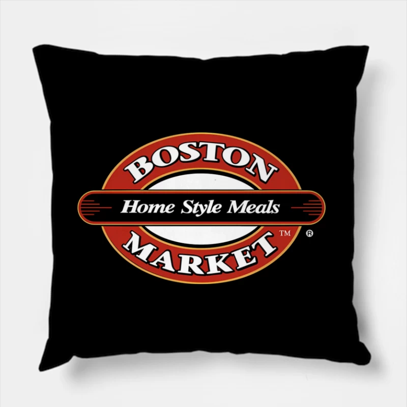 Boston Market Home Style Meals Restaurant Logo Throw Pillow