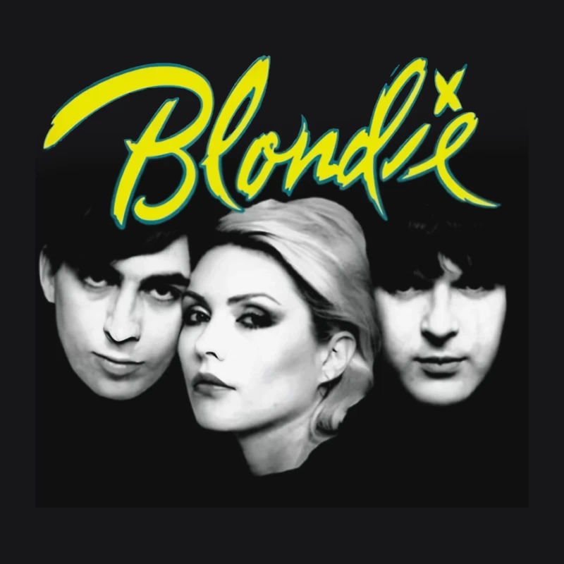 Iconic Black and White Portrait of New Wave Band Blondie Female Pullover Hoodie