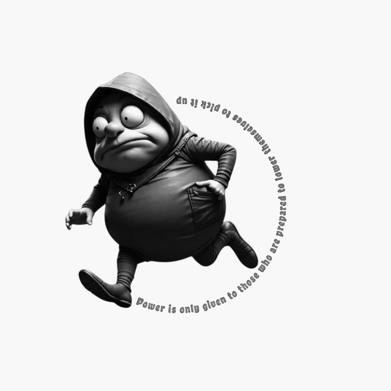 Humorous Character in Motion Cotton Tote Bag