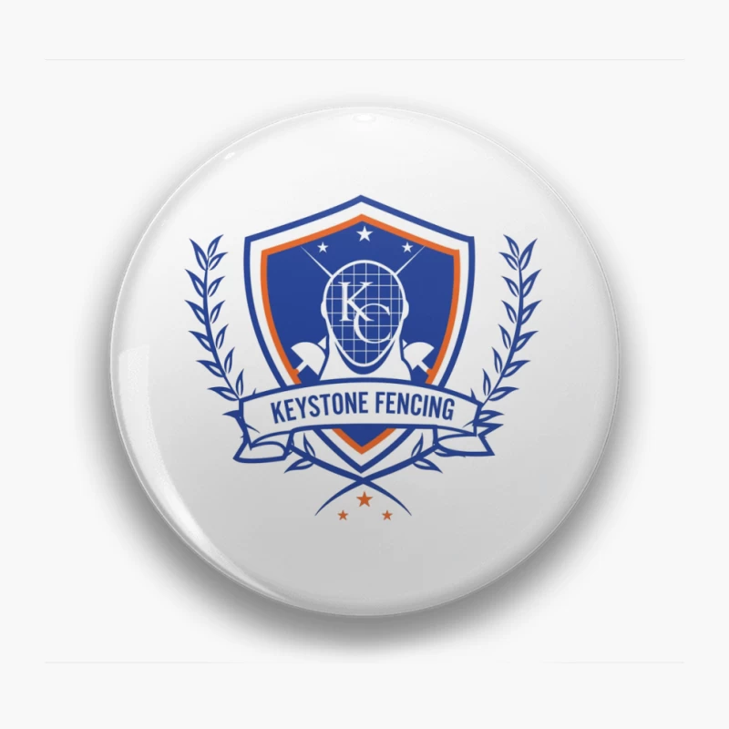 Keystone Fencing Sports Academy Shield Logo Pin