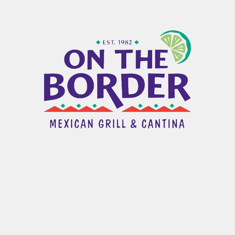 On The Border Mexican Grill & Cantina Restaurant Logo Male Tank Top