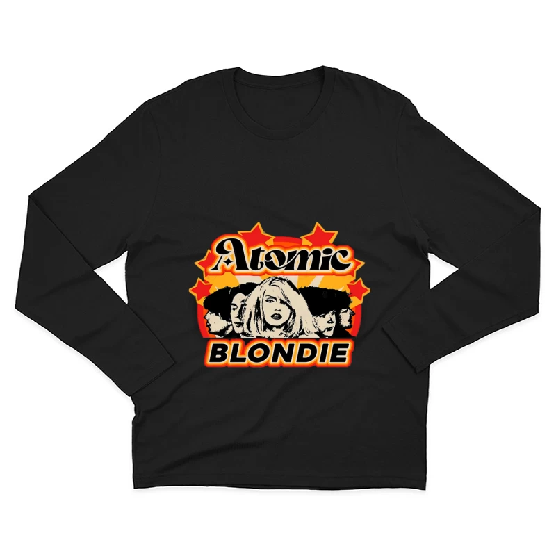 Atomic by Blondie - Retro Band Logo Design Male Long Sleeve T-Shirt