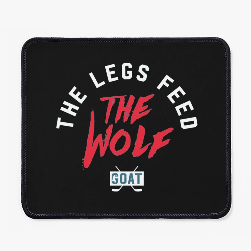 The Wolf and Goat Text Design with Minimalist Typography Mouse Pad