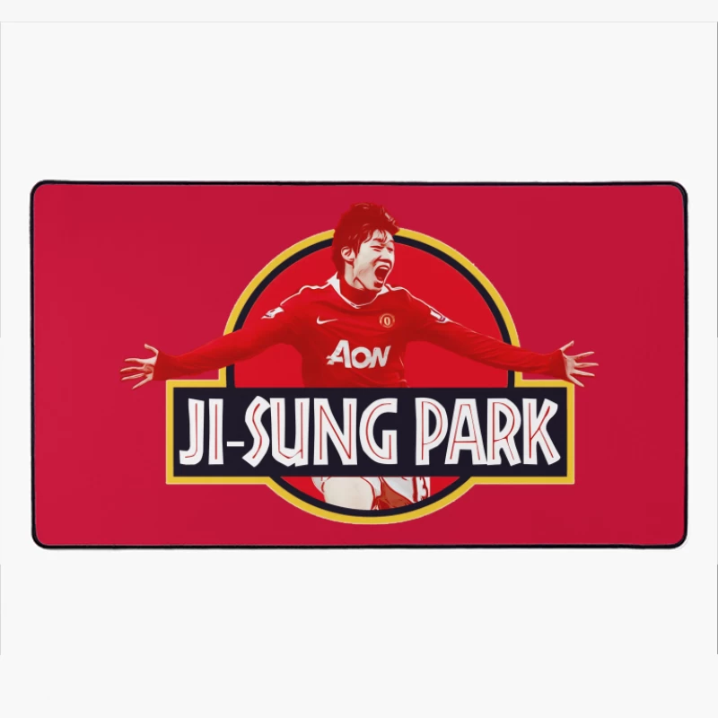 Retro Man United - PARK JI SUNG Desk Mat