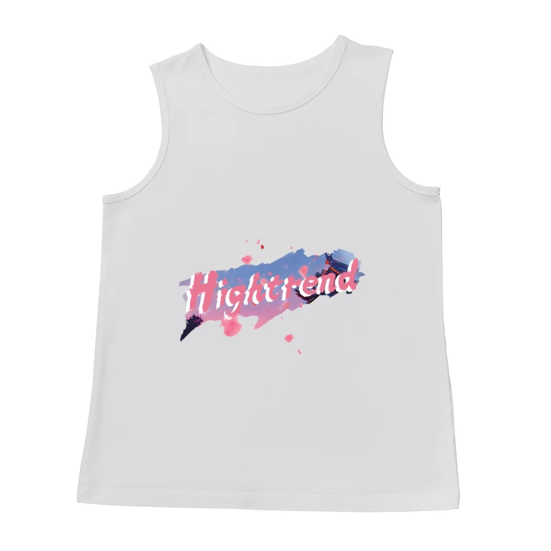Moderner Schriftzug mit Farbspritzern Herren Tanktops