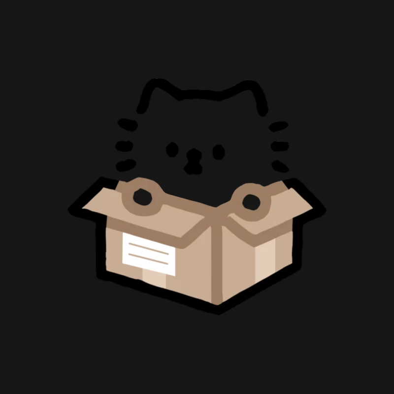 Katze im Karton Herren T-Shirt