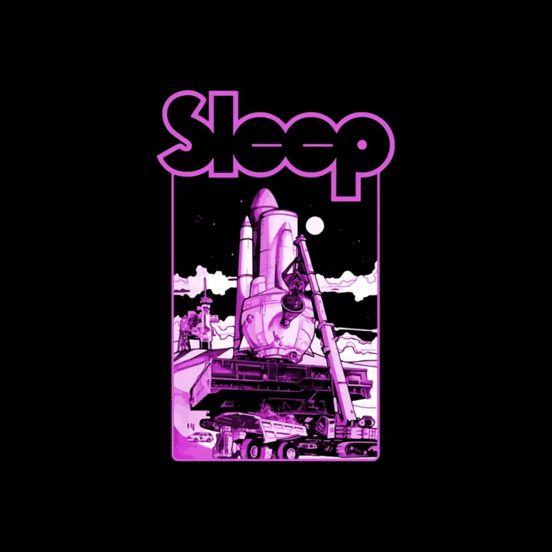 Sleep Band's Purple Rocket Industrial Space Art Pin