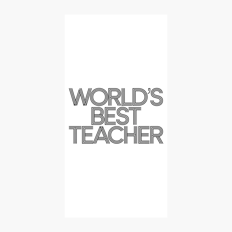 World's Best Teacher Typography: Line Art Design for Teacher Appreciation iPhone Case