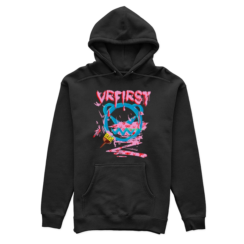 Graffiti Bär und Pinsel Damen Pullover Hoodie