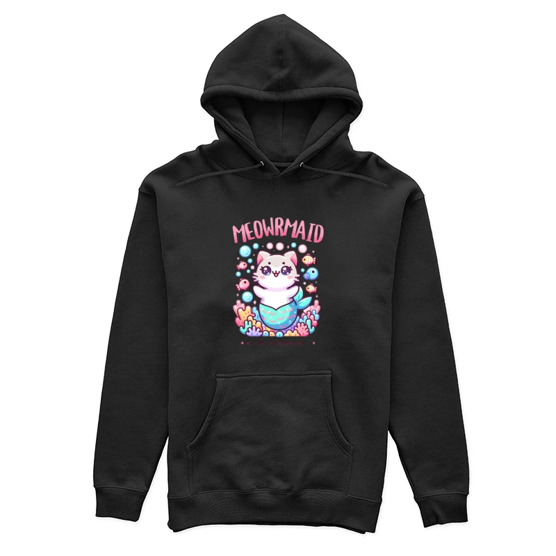 Kawaii Meowrmaid Katze Illustration Damen Pullover Hoodie