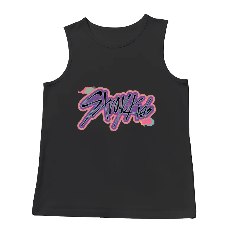 Retro Neon Graffiti Typography Art Male Tank Top