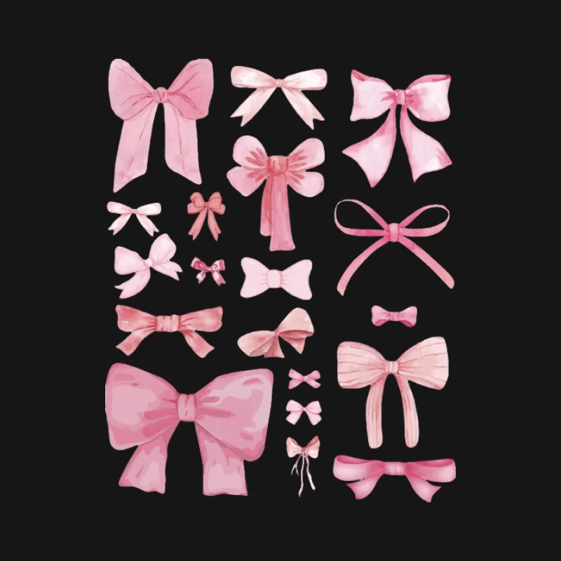 Verschiedene Rosa Schleifen Muster Herren Langarm T-Shirt