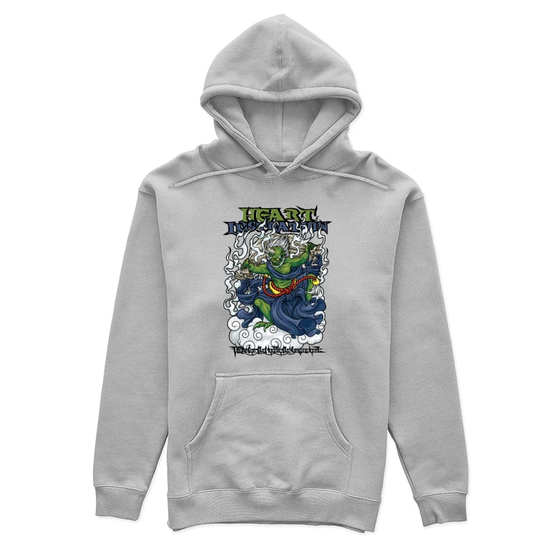 Demon Illustration with Kintsutsu Theme Female Pullover Hoodie