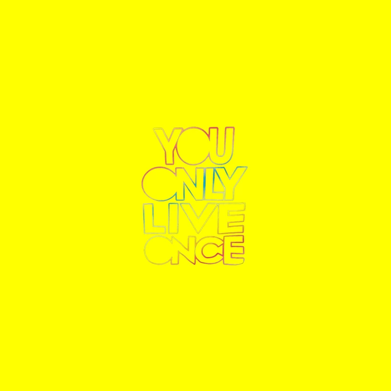 You Only Live Once Inspirational Design Desk Mat