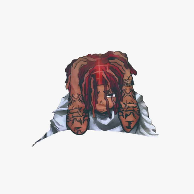Dreadlocks rossi e tatuaggi Felpa pullover Uomo