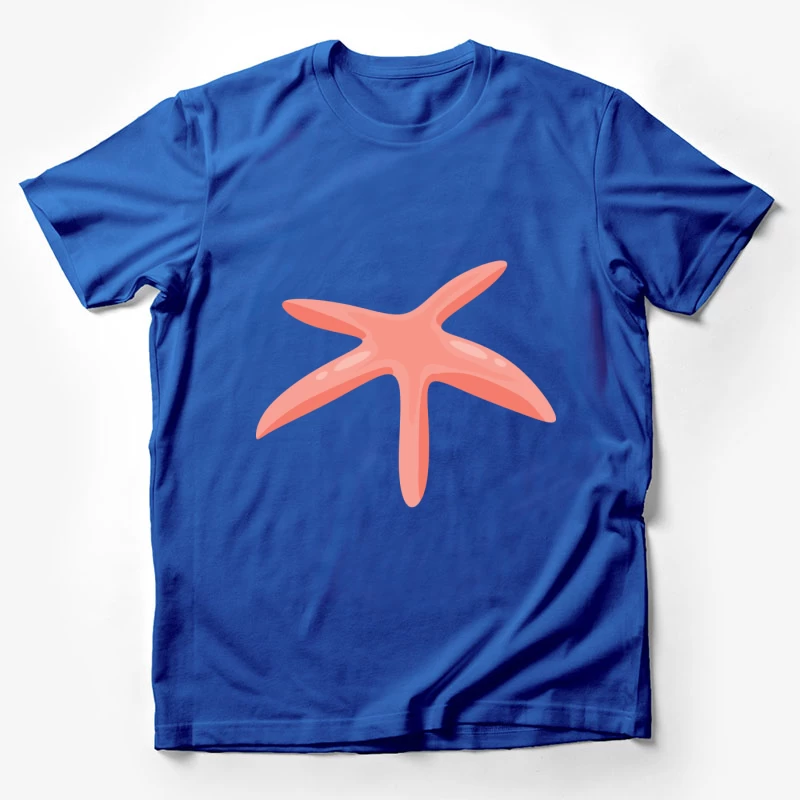 Étoile de mer rose sur fond transparent Homme T-Shirt