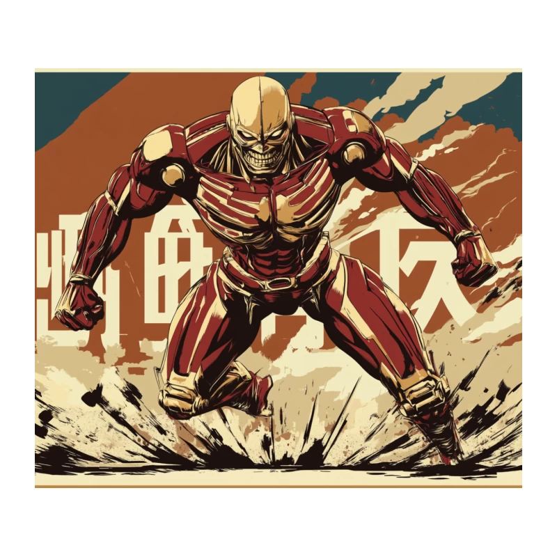Colossal Titan Wreaks Havoc in Urban Landscape Tapestry